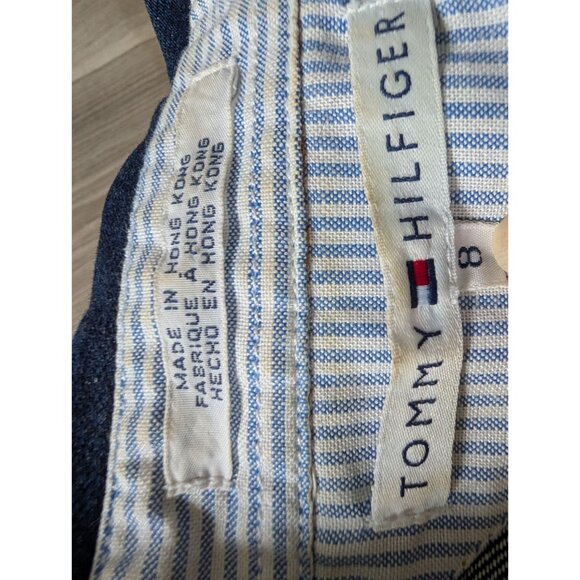 Tommy Hilfiger Y2K Denim Snap-Up Dress Size 8 With Short Sleeves & Chest Pocket - Picture 3 of 11